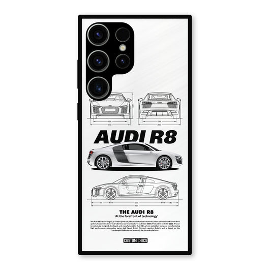White Supercar Samsung Galaxy S23 Ultra Mobile Back Cover - Car&Bike PrintShield Case