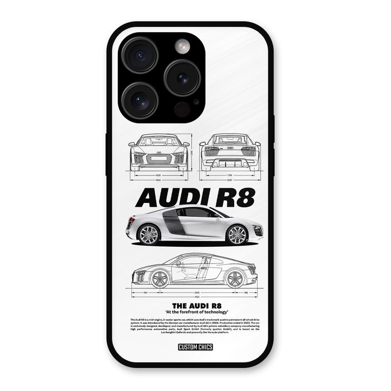 White Supercar iPhone 15 Pro Mobile Back Cover - Car&Bike PrintShield Case
