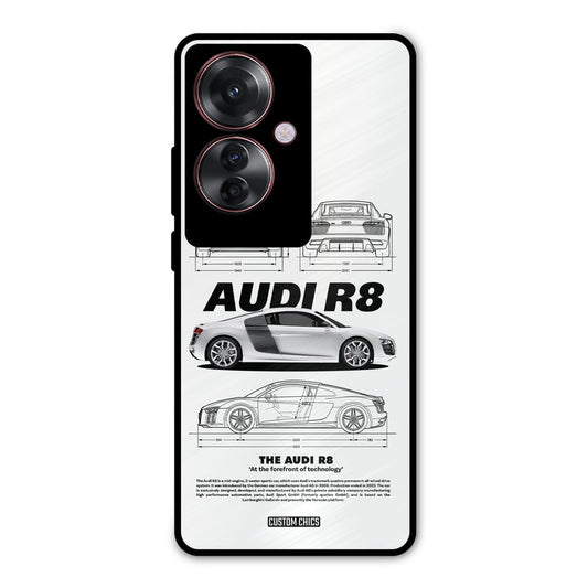 White Supercar Oppo F25 Pro Mobile Back Cover - Car&Bike PrintShield Case