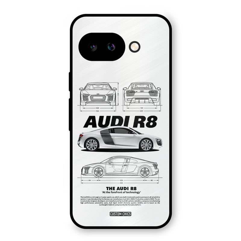 White Supercar Google Pixel 9A Mobile Back Cover - Car&Bike PrintShield Case