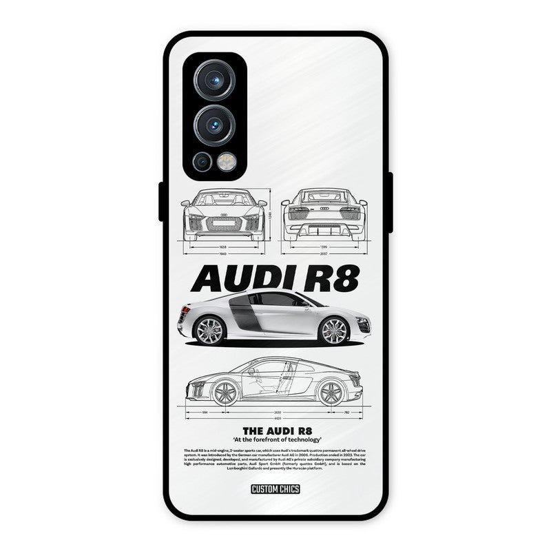 White Supercar OnePlus Nord 2 5G Mobile Back Cover - Car&Bike PrintShield Case