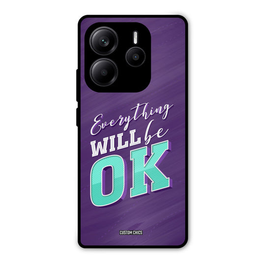Will Be Ok Redmi Note 14 Mobile Back Cover - Typography PrintShield Case