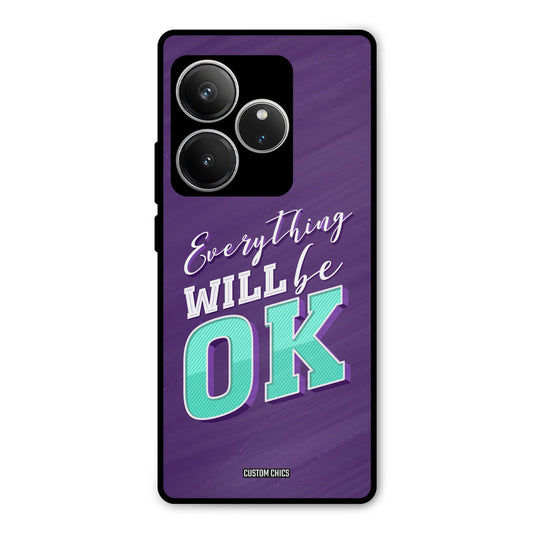 Will Be Ok Realme GT 6 Mobile Back Cover - Typography PrintShield Case