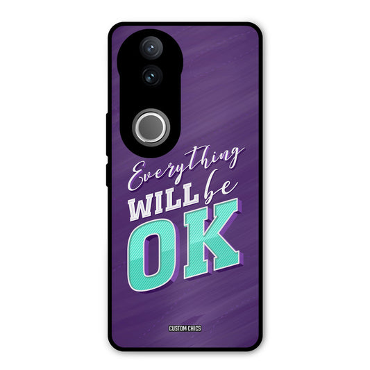 Will Be Ok Vivo V50e Mobile Back Cover - Typography PrintShield Case