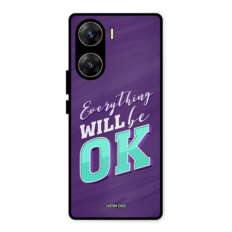 Will Be Ok Vivo V29e Mobile Back Cover - Typography PrintShield Case