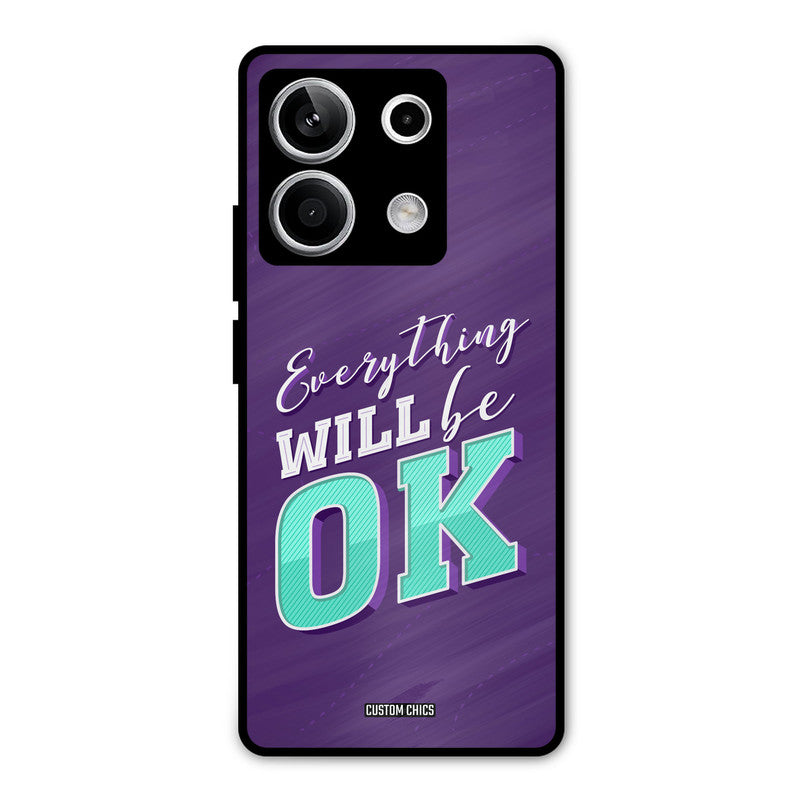 Will Be Ok Redmi Note 13 5G Mobile Back Cover - Typography PrintShield Case