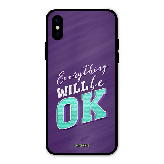 Will Be Ok iPhone X Mobile Back Cover - Typography PrintShield Case