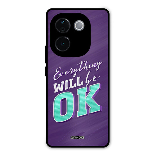 Will Be Ok iQOO Z9s Pro Mobile Back Cover - Typography PrintShield Case