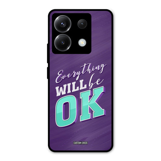 Will Be Ok Poco X6 Mobile Back Cover - Typography PrintShield Case