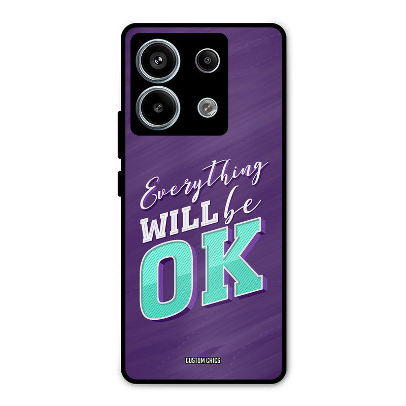 Will Be Ok Redmi Note 13 Pro 5G Mobile Back Cover - Typography PrintShield Case