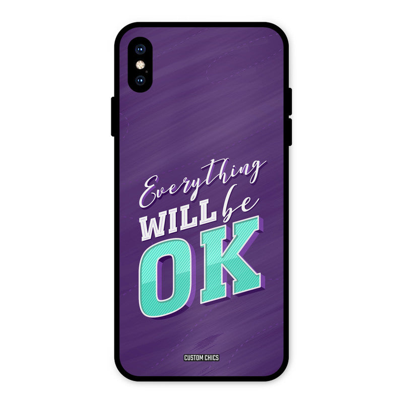 Will Be Ok iPhone XS Max Mobile Back Cover - Typography PrintShield Case