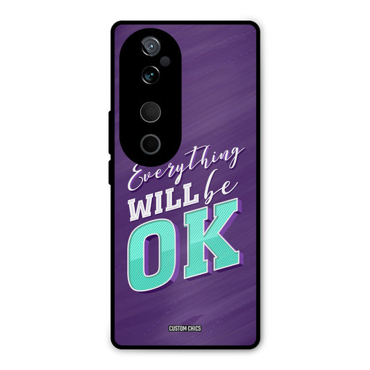 Will Be Ok Vivo V40 Pro Mobile Back Cover - Typography PrintShield Case