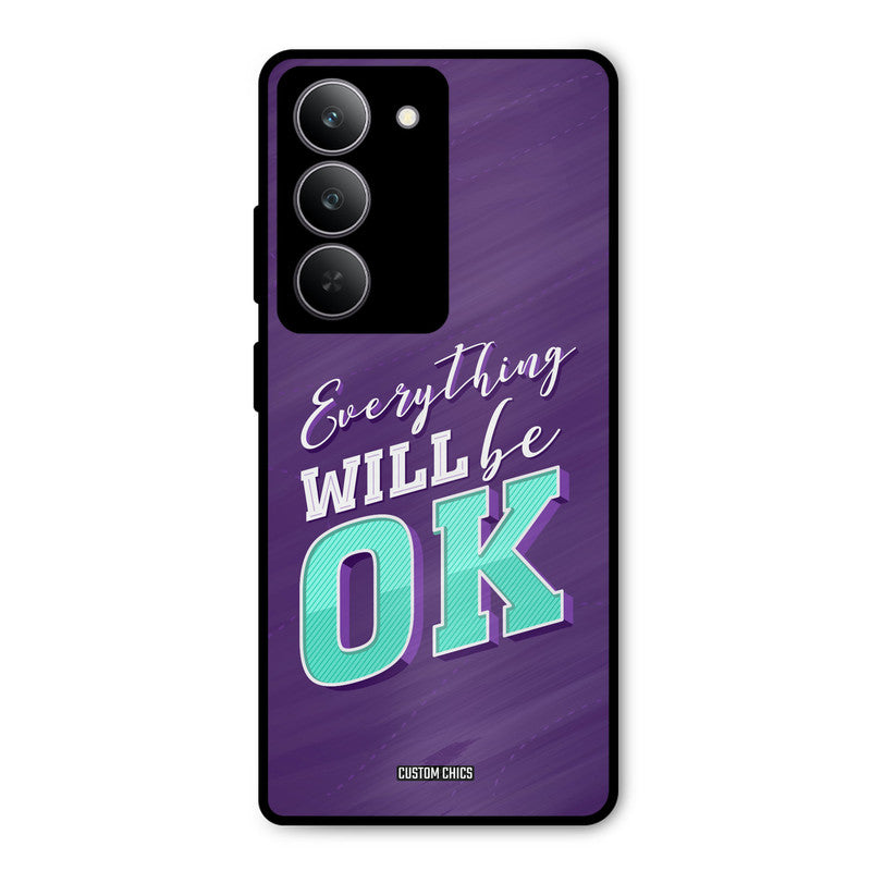 Will Be Ok Realme 14x Mobile Back Cover - Typography PrintShield Case