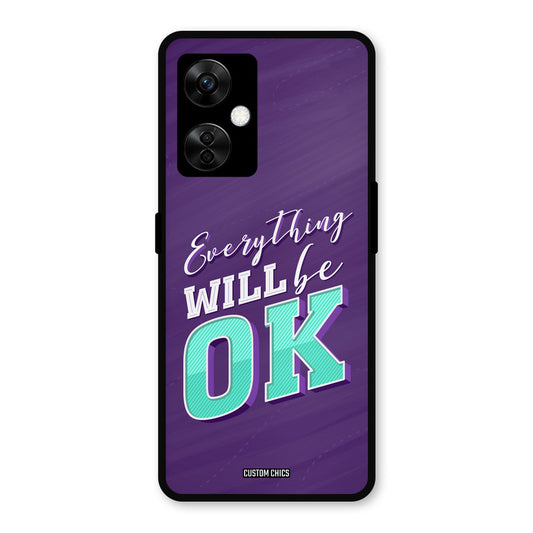 Will Be Ok OnePlus Nord CE 3 Lite Mobile Back Cover - Typography PrintShield Case