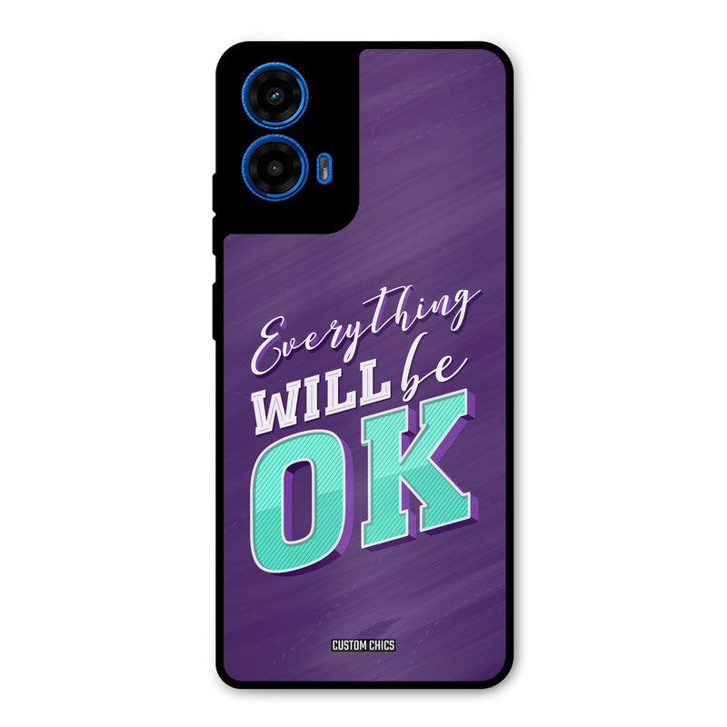 Will Be Ok Moto G45 Mobile Back Cover - Typography PrintShield Case