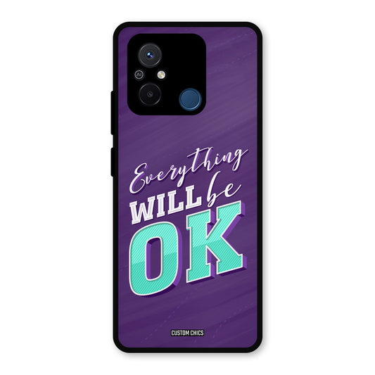 Will Be Ok Redmi 12c Mobile Back Cover - Typography PrintShield Case
