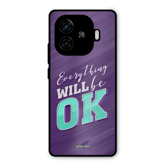 Will Be Ok iQoo Z9 Turbo Mobile Back Cover - Typography PrintShield Case