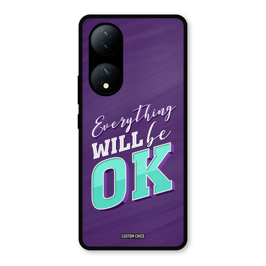 Will Be Ok Vivo Y100 Mobile Back Cover - Typography PrintShield Case