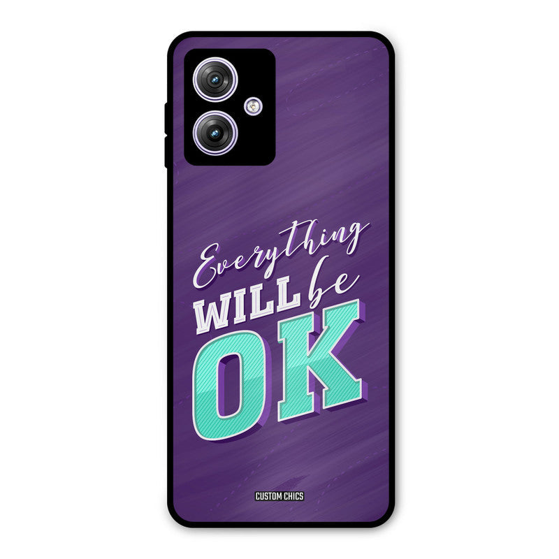 Will Be Ok Moto G54 Mobile Back Cover - Typography PrintShield Case
