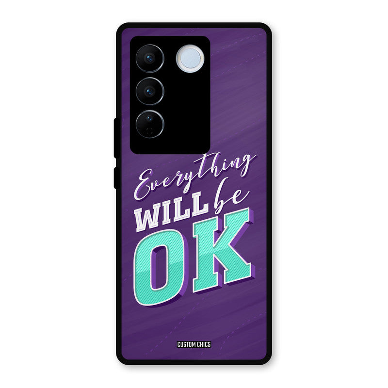 Will Be Ok Vivo V27 Pro Mobile Back Cover - Typography PrintShield Case