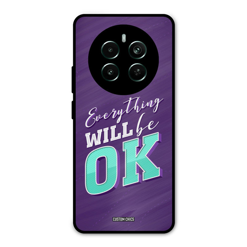 Will Be Ok Realme 12 Plus Mobile Back Cover - Typography PrintShield Case