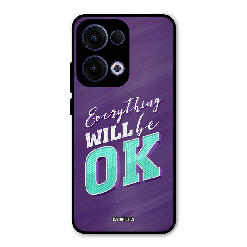 Will Be Ok Oppo Reno 13 5G Mobile Back Cover - Typography PrintShield Case