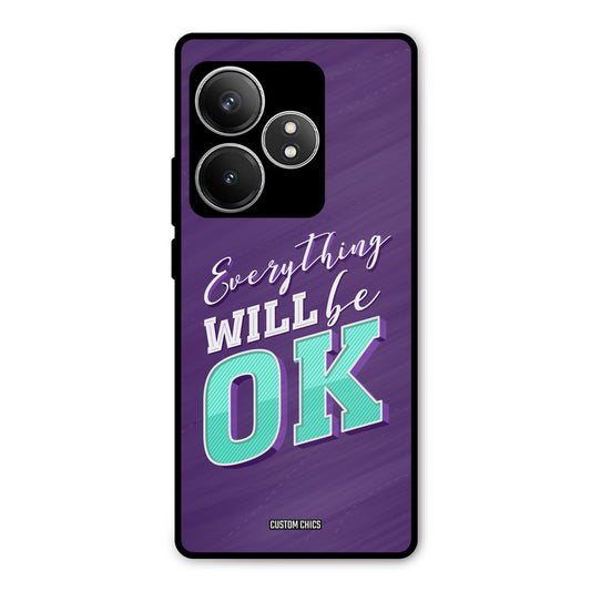 Will Be Ok Realme GT 6T Mobile Back Cover - Typography PrintShield Case