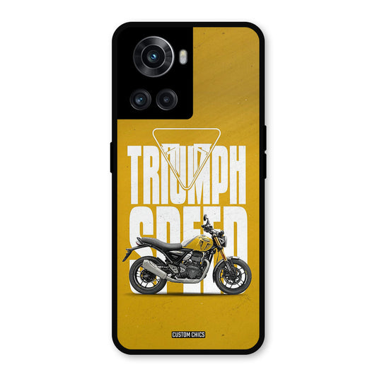 Yellow Cruiser OnePlus 10R Mobile Back Cover - Car&Bike PrintShield Case