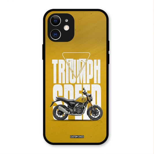 Yellow Cruiser iPhone 12 Mobile Back Cover - Car&Bike PrintShield Case