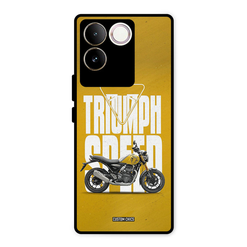 Yellow Cruiser iQOO Z7 Pro Mobile Back Cover - Car&Bike PrintShield Case