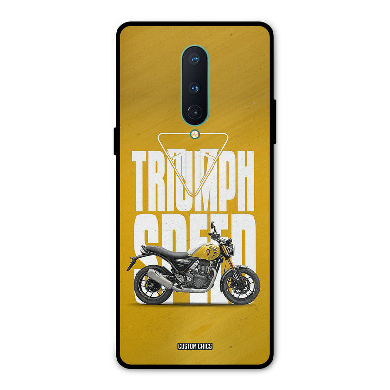 Yellow Cruiser Oneplus 8 Mobile Back Cover - Car&Bike PrintShield Case