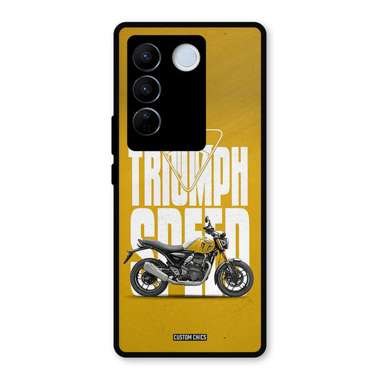 Yellow Cruiser Vivo V27 Pro Mobile Back Cover - Car&Bike PrintShield Case