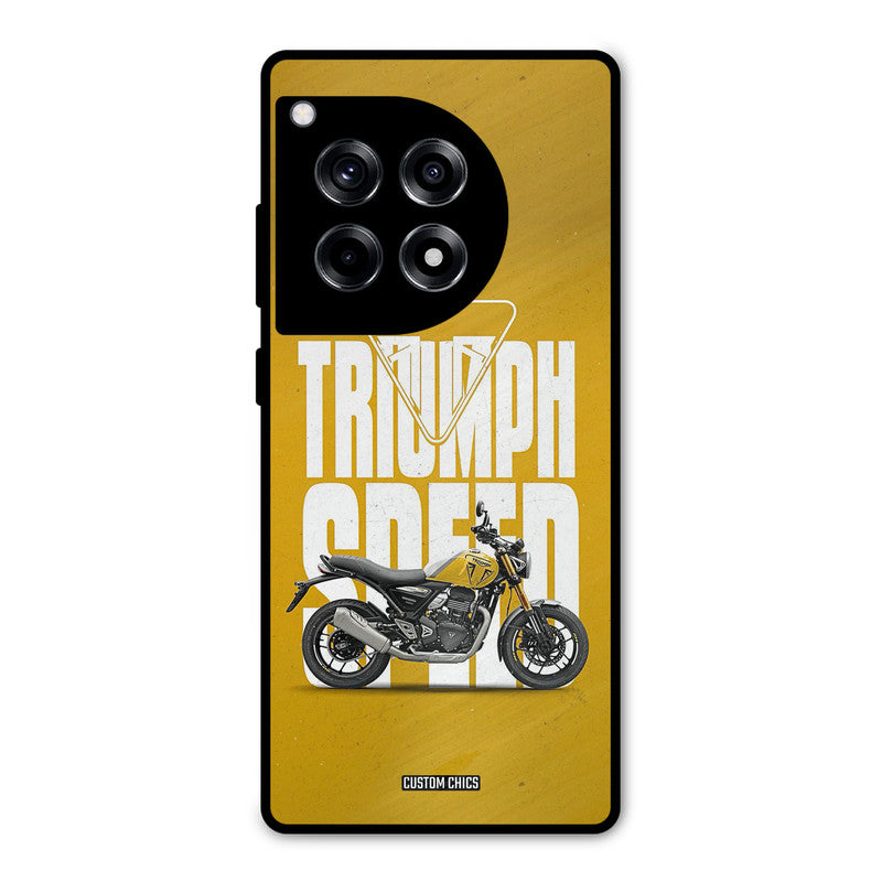 Yellow Cruiser OnePlus 12R Mobile Back Cover - Car&Bike PrintShield Case