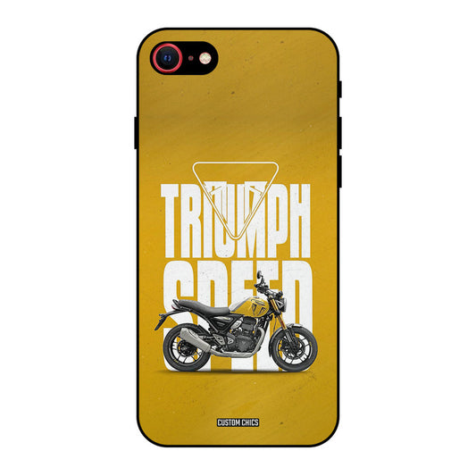 Yellow Cruiser iPhone SE 2020 Mobile Back Cover - Car&Bike PrintShield Case