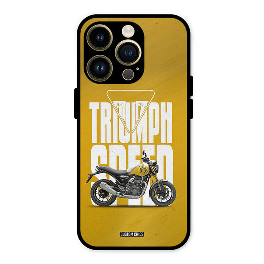 Yellow Cruiser iPhone 14 Pro Mobile Back Cover - Car&Bike PrintShield Case