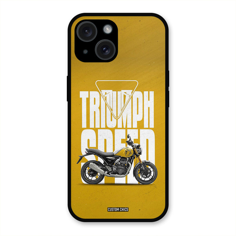Yellow Cruiser iPhone 15 Mobile Back Cover - Car&Bike PrintShield Case