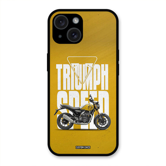 Yellow Cruiser iPhone 15 Mobile Back Cover - Car&Bike PrintShield Case