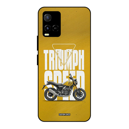 Yellow Cruiser Vivo Y33s Mobile Back Cover - Car&Bike PrintShield Case