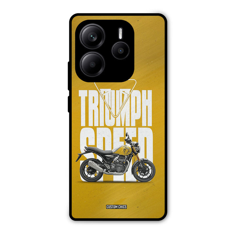 Yellow Cruiser Redmi Note 14 Mobile Back Cover - Car&Bike PrintShield Case