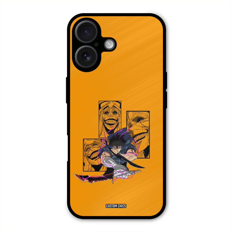 Yellow Jinwoo iPhone 16 Plus Mobile Back Cover - Anime PrintShield Case