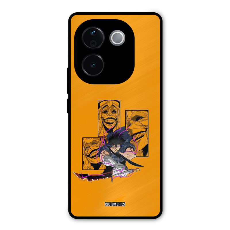 Yellow Jinwoo Vivo T3 Pro Mobile Back Cover - Anime PrintShield Case