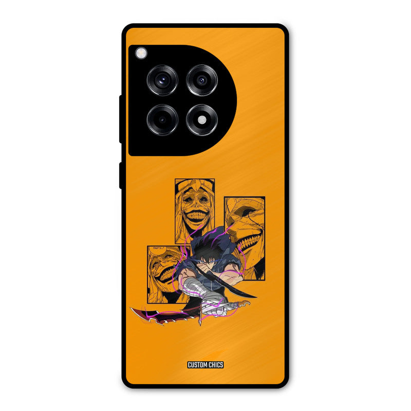 Yellow Jinwoo OnePlus 12R Mobile Back Cover - Anime PrintShield Case
