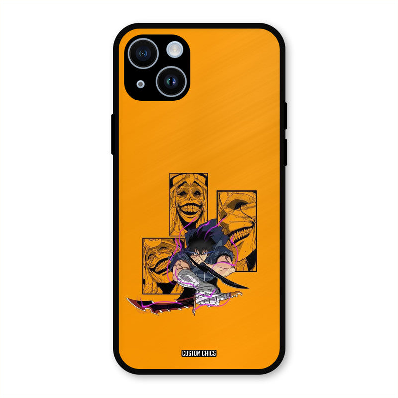 Yellow Jinwoo iPhone 14 Plus Mobile Back Cover - Anime PrintShield Case