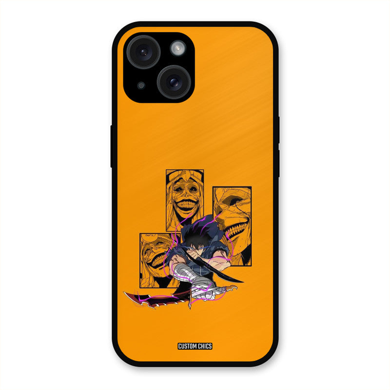 Yellow Jinwoo iPhone 15 Mobile Back Cover - Anime PrintShield Case