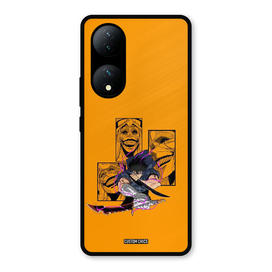 Yellow Jinwoo Vivo Y100 Mobile Back Cover - Anime PrintShield Case