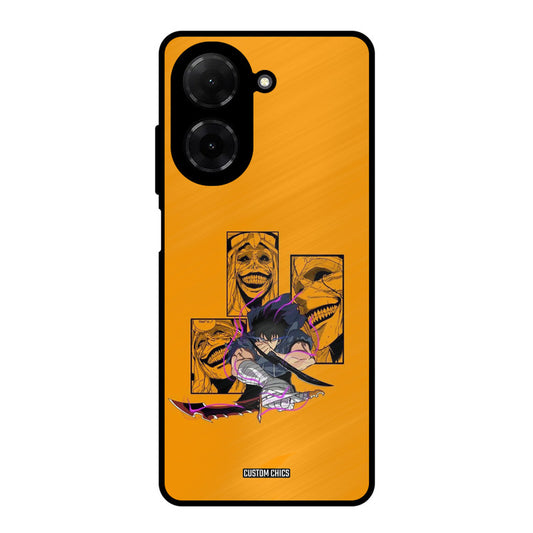Yellow Jinwoo Poco C71 Mobile Back Cover - Anime PrintShield Case