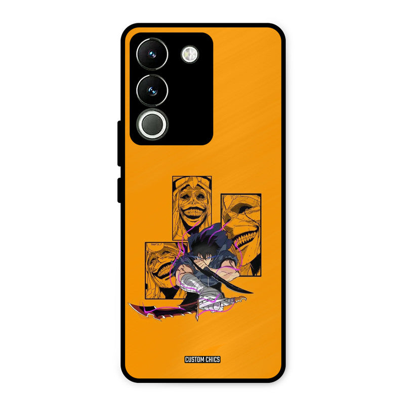 Yellow Jinwoo Vivo Y200 Mobile Back Cover - Anime PrintShield Case