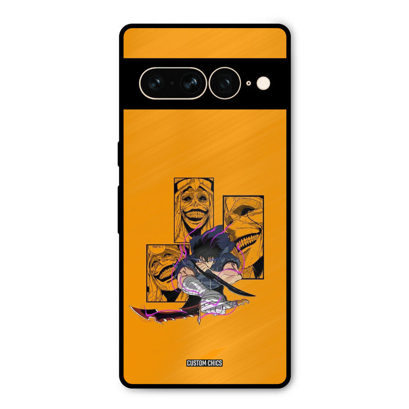 Yellow Jinwoo Google Pixel 7 Pro Mobile Back Cover - Anime PrintShield Case