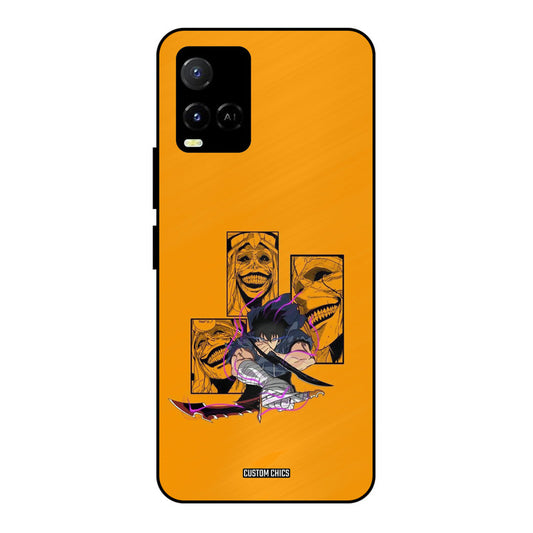 Yellow Jinwoo Vivo Y33s Mobile Back Cover - Anime PrintShield Case