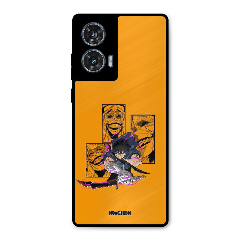 Yellow Jinwoo Motorola Edge 50 Fusion Mobile Back Cover - Anime PrintShield Case